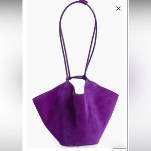 Khaite Mini Lotus Suede Bag purple